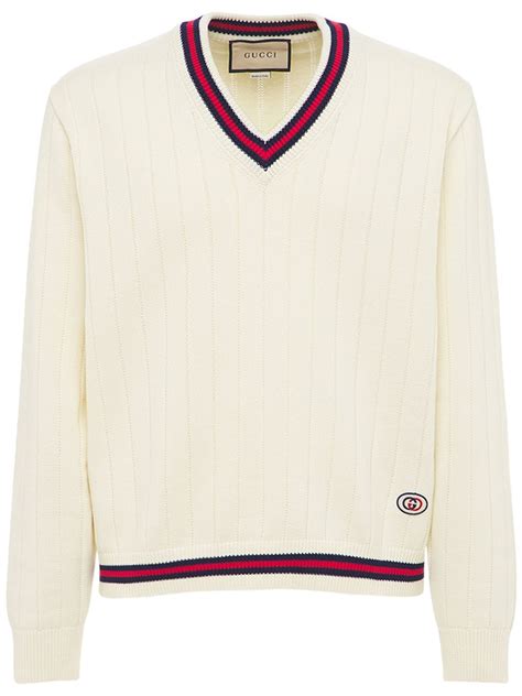 gucci v neck jumper|gucci crew neck sweatshirt.